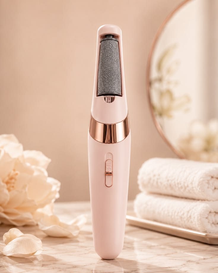 Esfoliante de Pés Recarregável — acabamento rosé