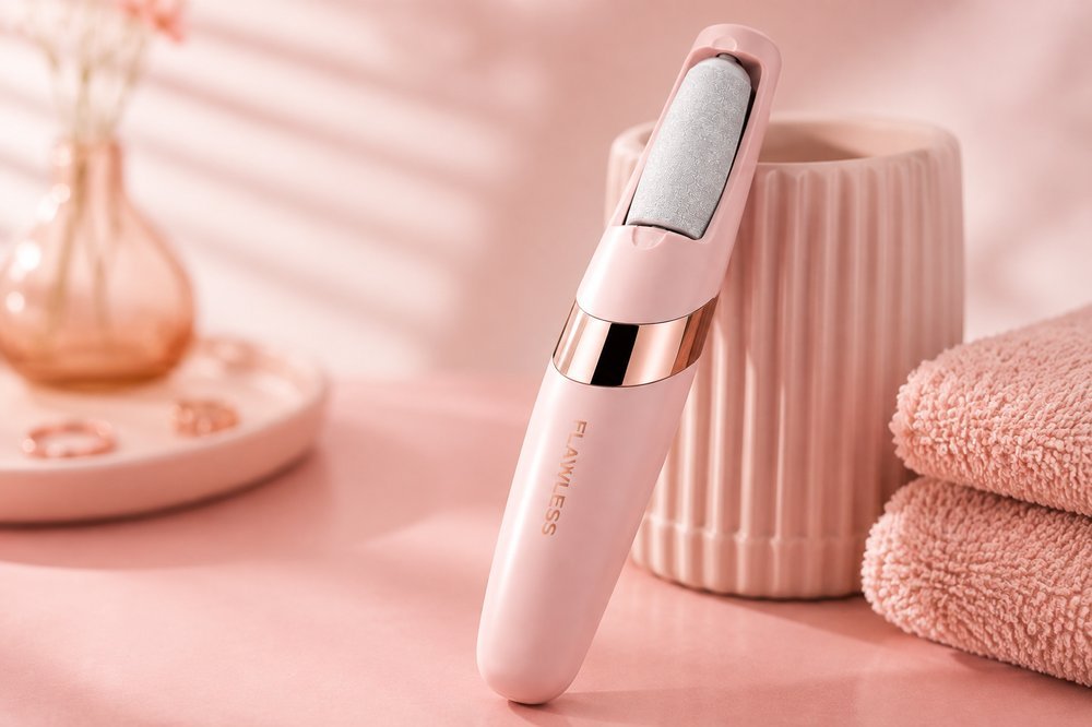 Esfoliante de Pés Recarregável — detalhe do cabeçote